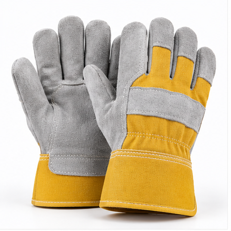 Professional Cow Split Leather Work Gloves